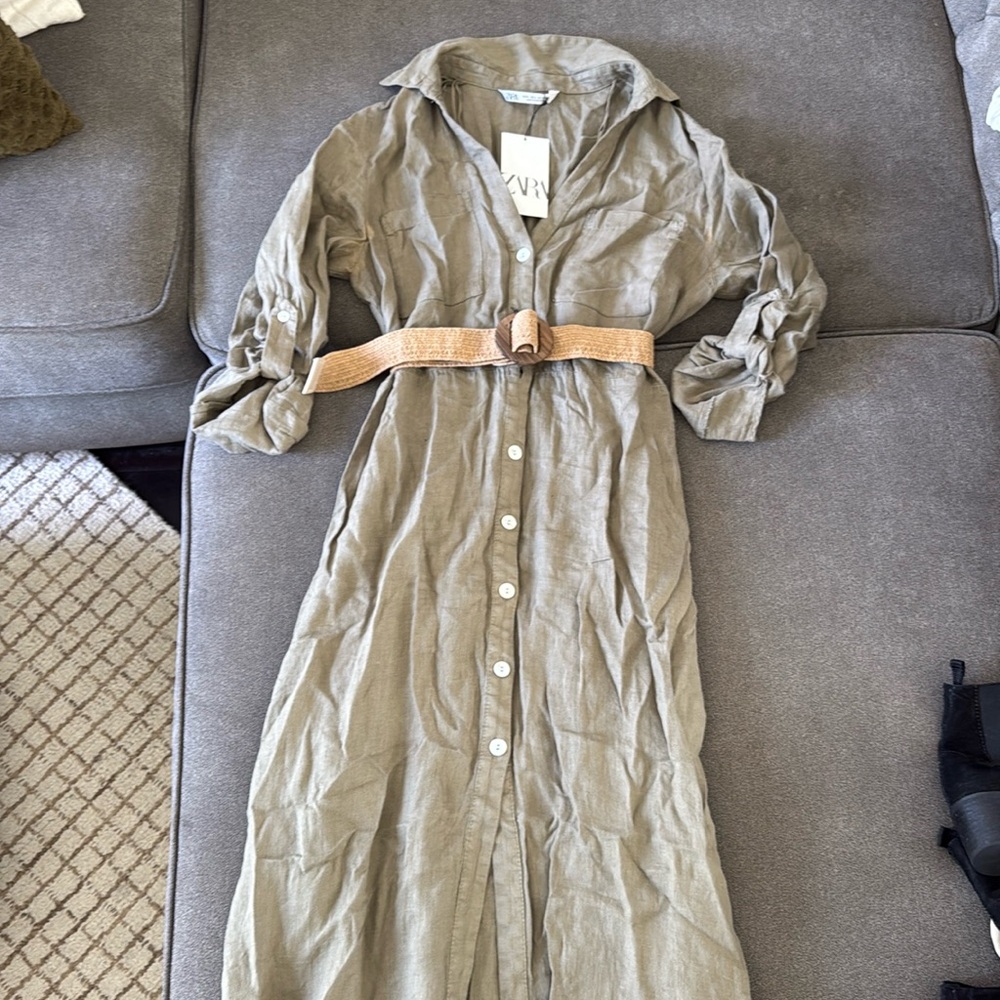 NWT Zara linen maxi dress
